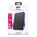 SILICON POWER εξωτερικός HDD Armor A66, 1TB, USB 3.2, μπλε