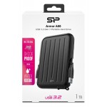 SILICON POWER εξωτερικός HDD Armor A66, 1TB, USB 3.2, μαύρος