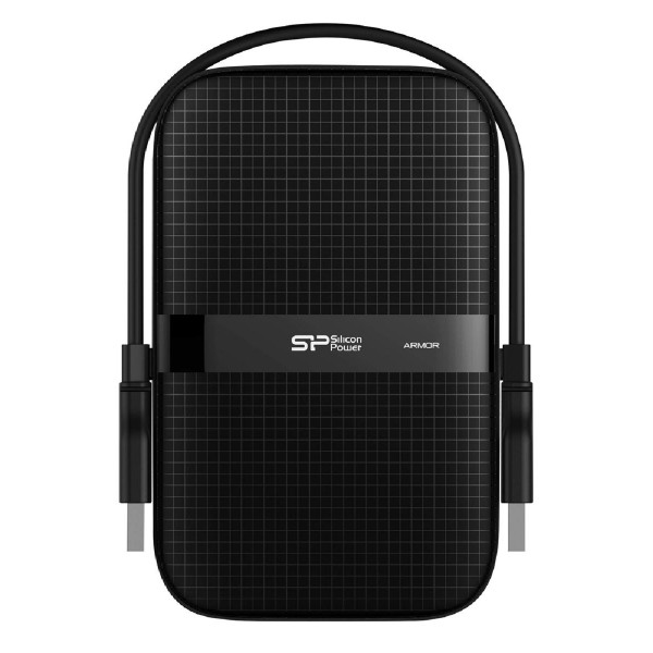 SILICON POWER εξωτερικός HDD Armor A60, 2TB, USB 3.2, μαύρος