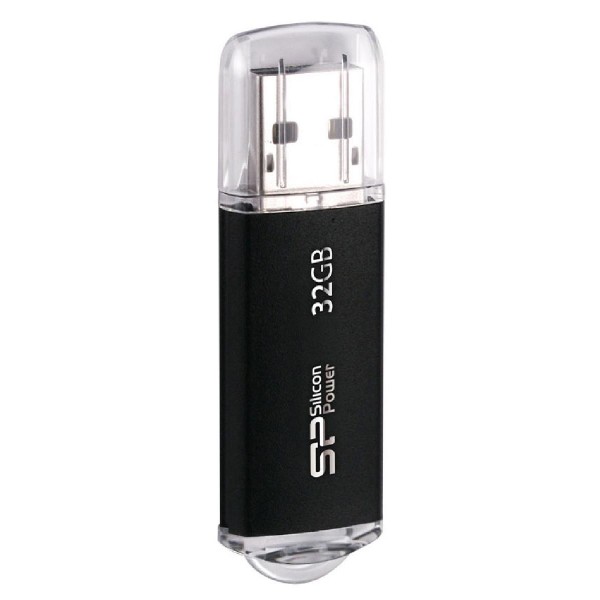 SILICON POWER USB Flash Drive Ultima II, 32GB, USB 2.0, Black