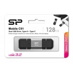 SILICON POWER USB Flash Drive C51, USB/USB-C, 128GB, 120MBps, ασημί