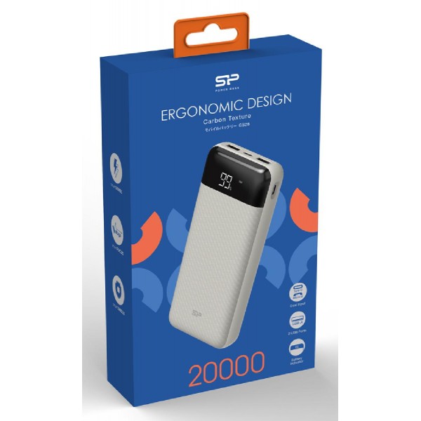 SILICON POWER power bank GS28, 20000mAh, 2x USB output, 2.1A, λευκό