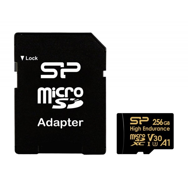 SILICON POWER κάρτα μνήμης microSDHC High Endurance, 256GB, Class 10 UHS-I U3 A1 V30