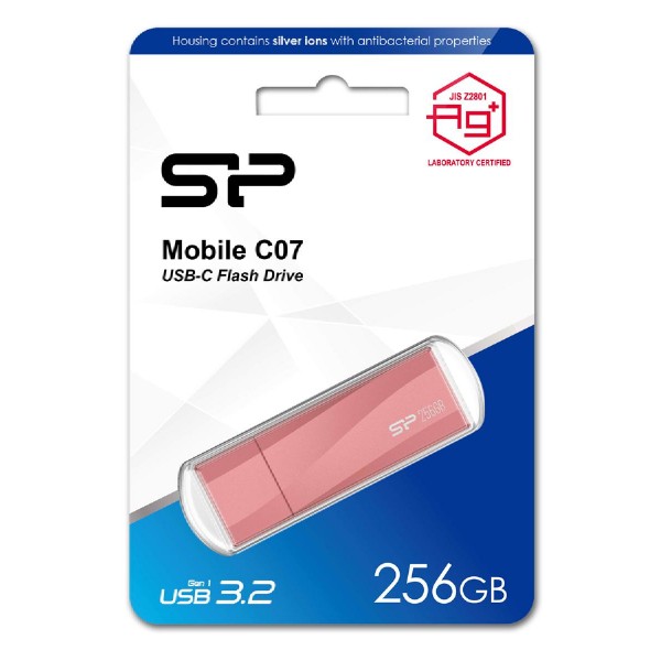 SILICON POWER USB-C Flash Drive Mobile C07, 256GB, USB 3.2, ροζ