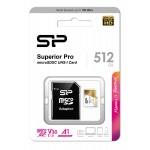 SILICON POWER κάρτα μνήμης Superior Pro microSDXC UHS-I, 512GB, Class 30