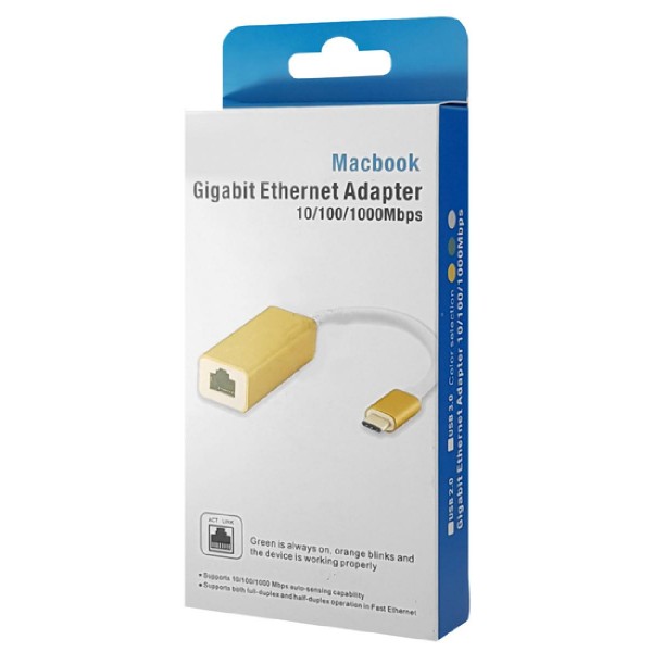 Μετατροπέας USB Type-C σε RJ45 ST735, 1000Mbps, RTL8153, ασημί