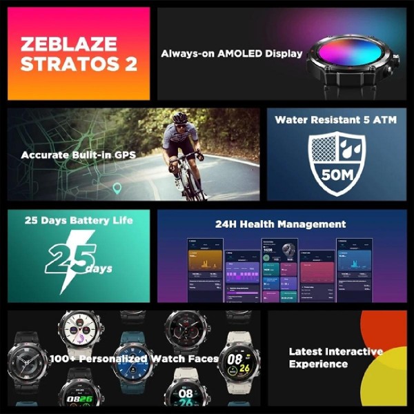 ZEBLAZE smartwatch Stratos 2, 1.3