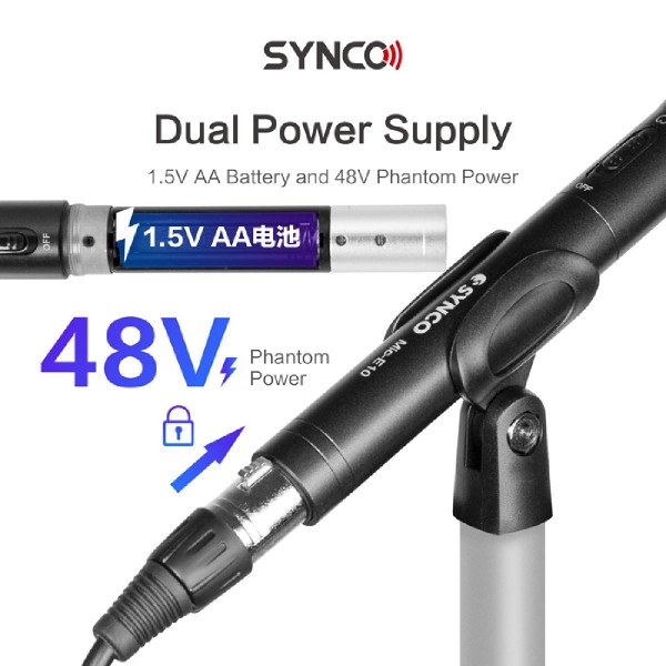 SYNCO μικρόφωνο χειρός SY-E10-MIC, δυναμικό, καρδιοειδές, XLR, μαύρο