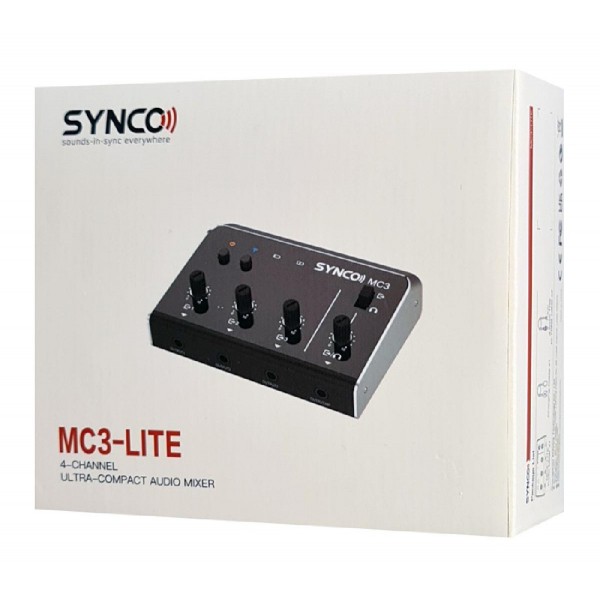 SYNCO μίκτης ήχου MC3-LITE, 4 καναλιών, Bluetooth, 500mAh, γκρι