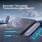 SYNCO ασύρματο μικρόφωνο P1T με θήκη φόρτισης, USB-C, 2.4GHz, γκρι