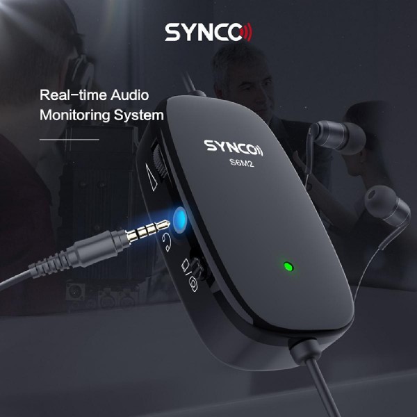 SYNCO μικρόφωνο Lav-S6M2, clip-on, omnidirectional, 3.5mm, 400mAh, μαύρο