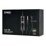 SYNCO μικρόφωνο Lav-S8 με clip-on, omnidirectional, 3.5mm, 8m, μαύρο