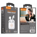 YISON earphones με θήκη φόρτισης T8, True Wireless, λευκά