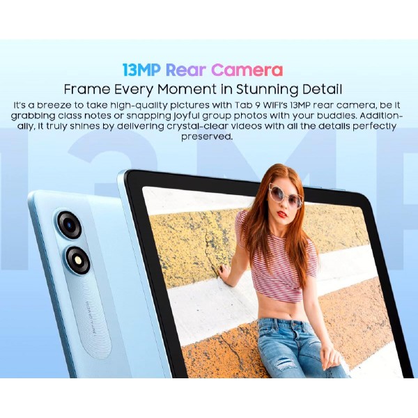 BLACKVIEW tablet Tab 9 WiFi, 11", 6/256GB, Android 14, 8200mAh, γκρι