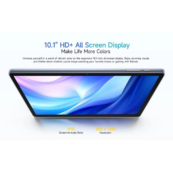 ULEFONE tablet Tab W10, 10.1" HD+, 4/128GB, 6600mAh, Android 14, γκρι