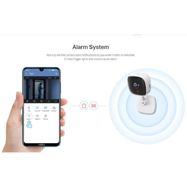 TP-LINK smart κάμερα Tapo C110, 2K, motion detection, Wi-Fi, Ver. 2.0