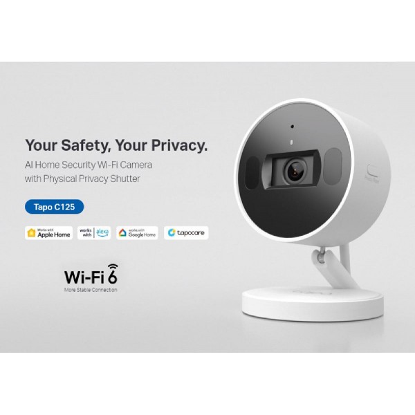 TP-LINK smart κάμερα Tapo C125, 2K, motion detection, Wi-Fi, Ver. 1.0