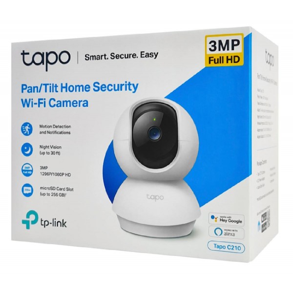 TP-LINK Wi-Fi Camera Tapo-C210, Full HD, Pan/Tilt, two-way audio