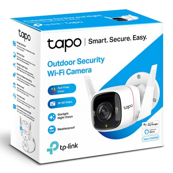 TP-LINK Wi-Fi Camera Tapo-C320WS, 2K QHD, outdoor, two-way audio