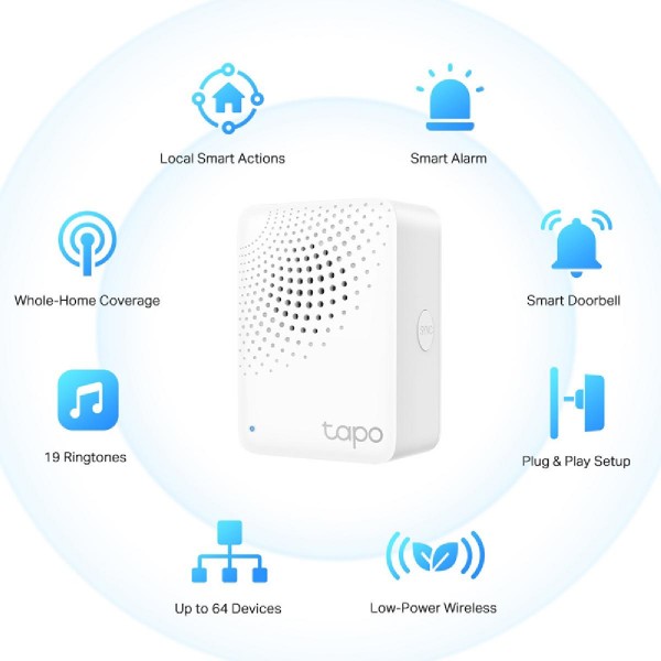 TP-LINK Smart Hub Tapo H100 με κουδούνισμα, Wi-Fi, Ver 1.0