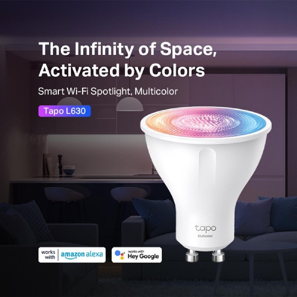 TP-LINK LED smart λάμπα spot Tapo L630, WiFi, 3.7W, RGB, GU10, Ver 1.0