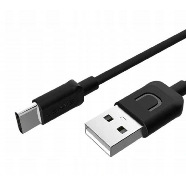 USAMS Καλώδιο USB σε Type-C US-SJ099 U-Turn, 1m, μαύρο