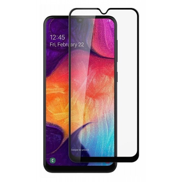 POWERTECH tempered glass 5D TGC-0471, Samsung A20s, full glue, μαύρο