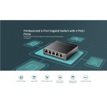 TP-LINK desktop switch TL-SG1005LP, 5-Port Gigabit, 4x PoE+, Ver. 2.0