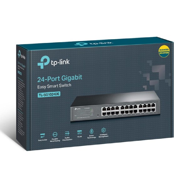 TP-LINK Easy Smart Switch TL-SG1024DE, 24-port 10/100/1000Mbps, Ver 4.20