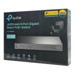 TP-LINK JetStream switch TL-SG2008P, 8-Port Gigabit, 4x PoE+, Ver. 3.0