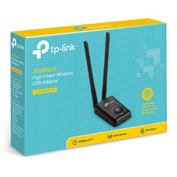 TP-LINK 300Mbps High Power Wireless USB Adapter, Ver. 2.0