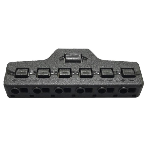 Splitter block TOOL-0095 για LED καλωδιοταινίες, 6-port, μαύρο