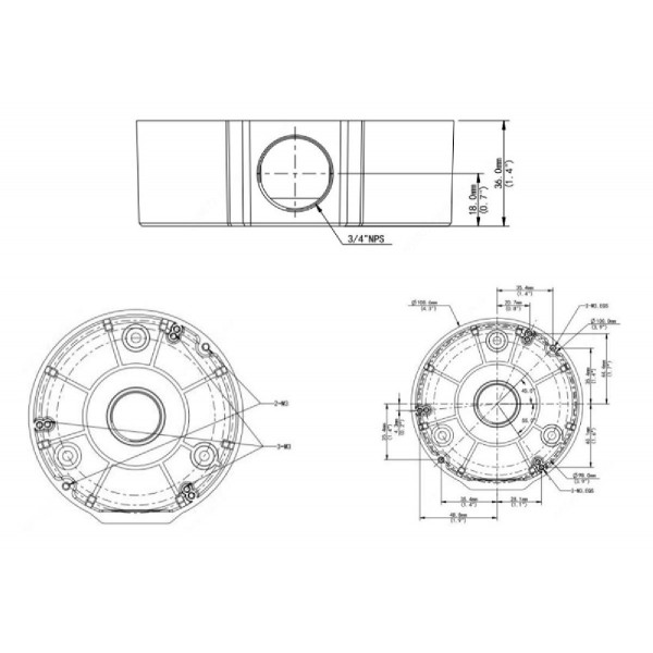 UNIARCH βάση κάμερας TR-JB03-G-IN, μεταλλική, λευκή