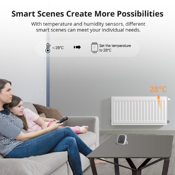 SONOFF smart θερμοστατική βαλβίδα για καλοριφέρ TRVZB, M30x1.5, 48x76mm, 6-28°C