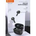 YISON earphones με θήκη φόρτισης TWS-T6, True Wireless, μαύρα