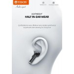 YISON earphones με θήκη φόρτισης TWS-T6, True Wireless, μαύρα