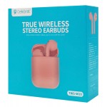 CELEBRAT earphones W10, true wireless, με θήκη φόρτισης, ροζ