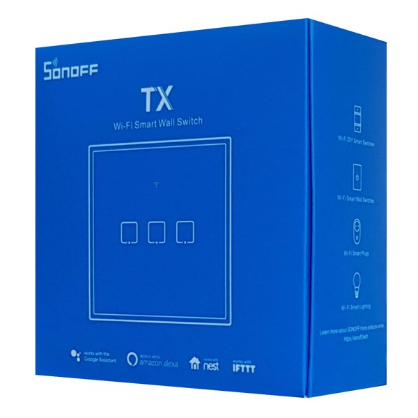 SONOFF smart διακόπτης ΤΧ-T2EU3C, αφής, τριπλός, λευκός