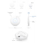 UBIQUITI Access Point UniFi U6+, WiFi 6, 5.300Mbps, Dual band, PoE