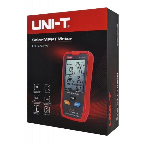 UNI-T tester φωτοβολταϊκών πάνελ UT673PV, 5~800W, 0~35A, 12~60V