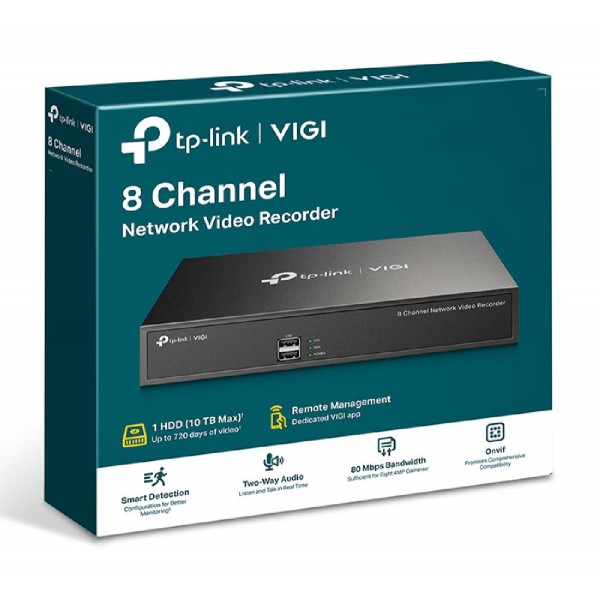 TP-LINK NVR καταγραφικό VIGI NVR1008H, 8MP, 8 κανάλια, Ver. 2.0