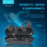 CELEBRAT earphones με θήκη φόρτισης W29, Open Wearable Stereo, μαύρα