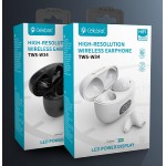 CELEBRAT earphones με θήκη φόρτισης TWS-W34, True Wireless, λευκά