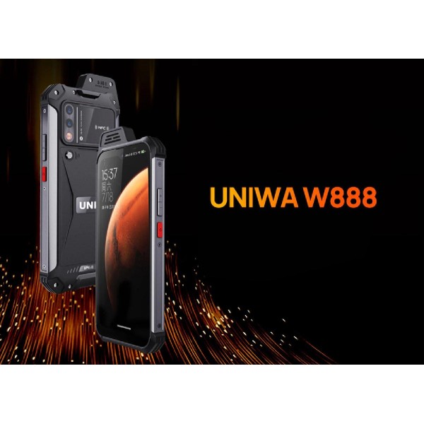 UNIWA smartphone W888 με ηχείο 2W, 6.3", 4/64GB, 4400mAh, IP68, μαύρο