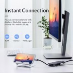 ORICO docking station WB-11P, USB Type-C, 11-ports, 100W, γκρι