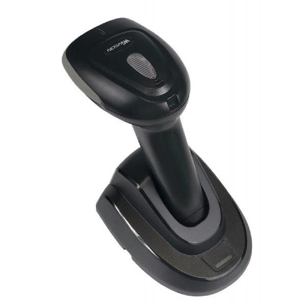 WINSON barcode scanner WNI-6223, 1D & 2D, ασύρματο, 2600mAh, με βάση φόρτισης, μαύρο