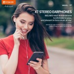 YISON earphones με μικρόφωνο X7, Lightning, 1.2m, λευκά