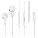 YISON earphones με μικρόφωνο X8, USB-C, 13mm, 1.2m, λευκά