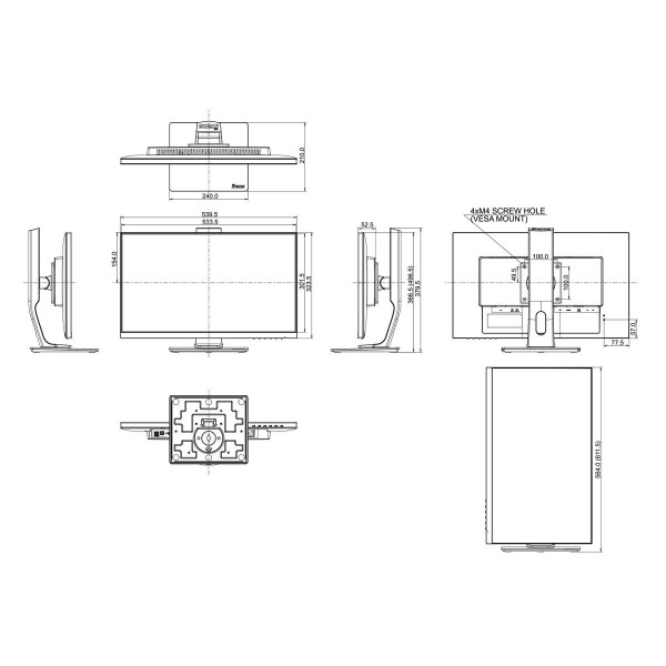 IIYAMA οθόνη ProLite XUB2492HSU, IPS-LED, 23.8", 1920x1080, VGA/HDMI/DisplayPort, μαύρη