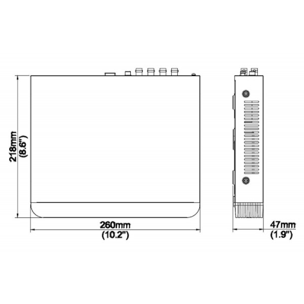 UNIARCH XVR υβριδικό καταγραφικό XVR-104G3, H.265/H.264, 5MP, 4 κανάλια